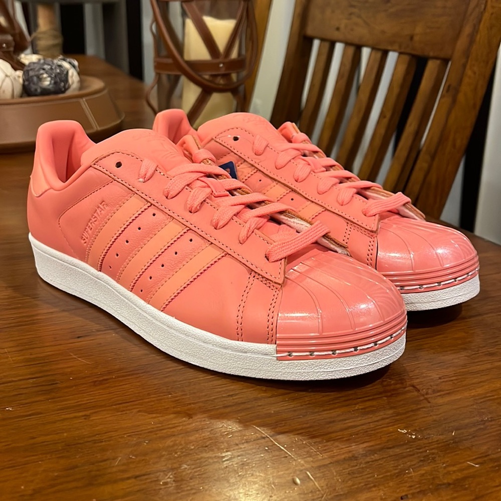 Adidas Superstar Metal Toe W Shoes Sneakers new Rose BY9750 Women’s Size 8.5